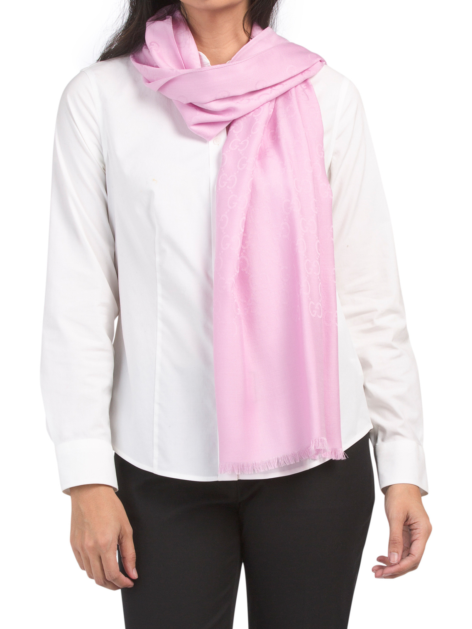 Made In Italy Silk Blend Logo Scarf | TJ Maxx