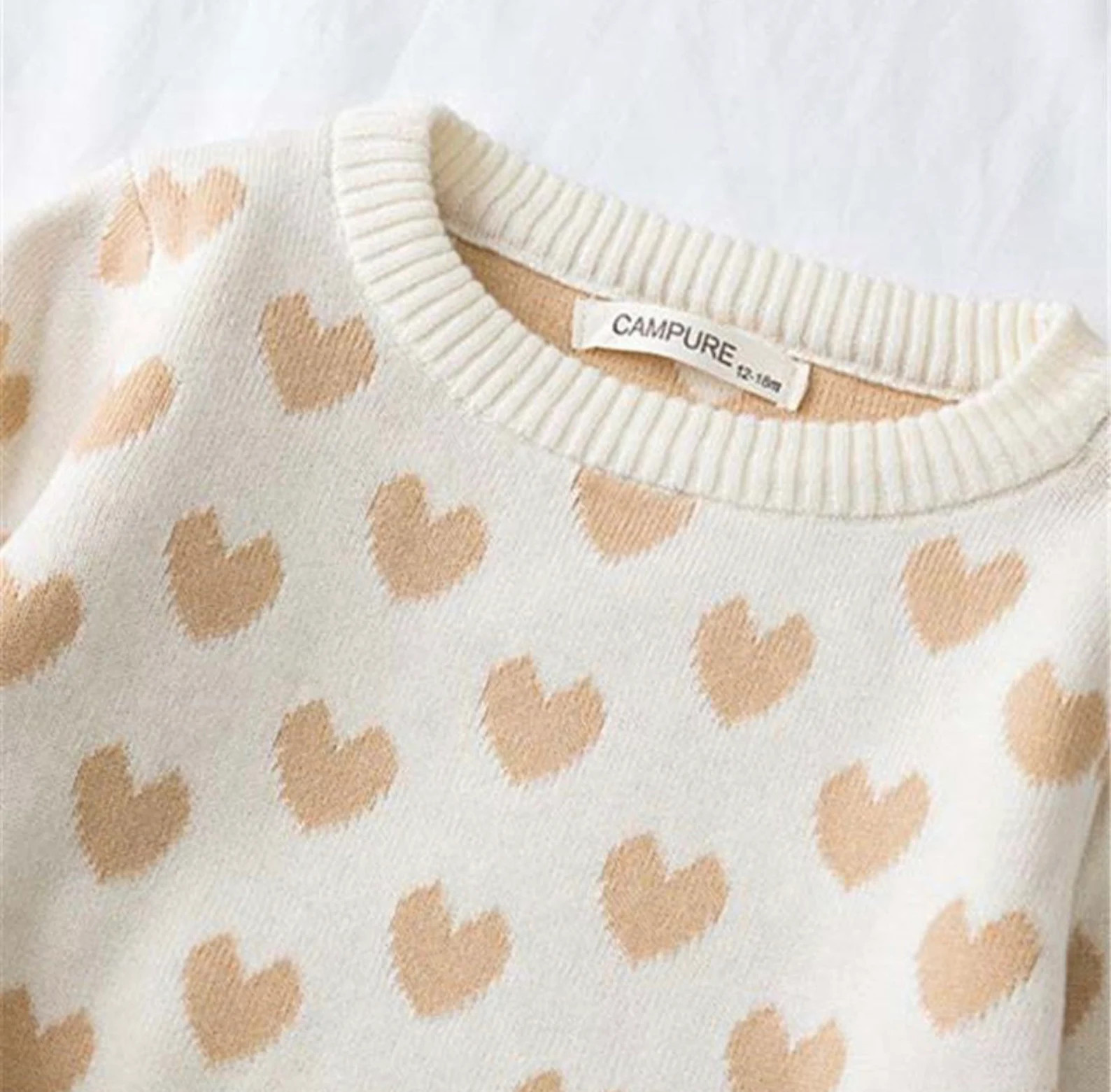 Girls Heart Print Sweater - Etsy | Etsy (US)