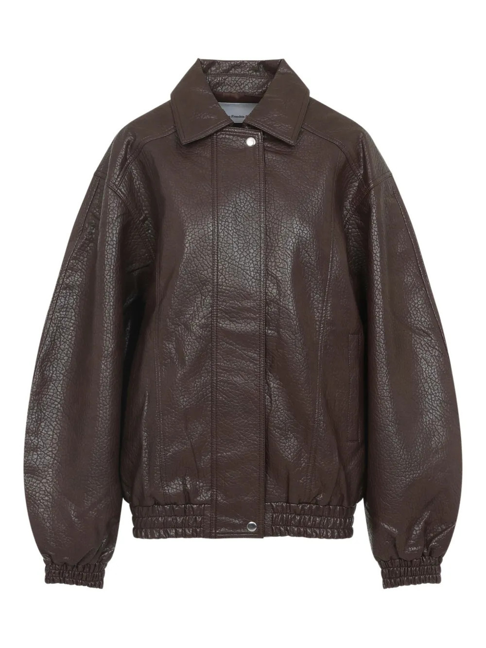 The Frankie Shop faux-leather bomber jacket - Brown | Farfetch Global