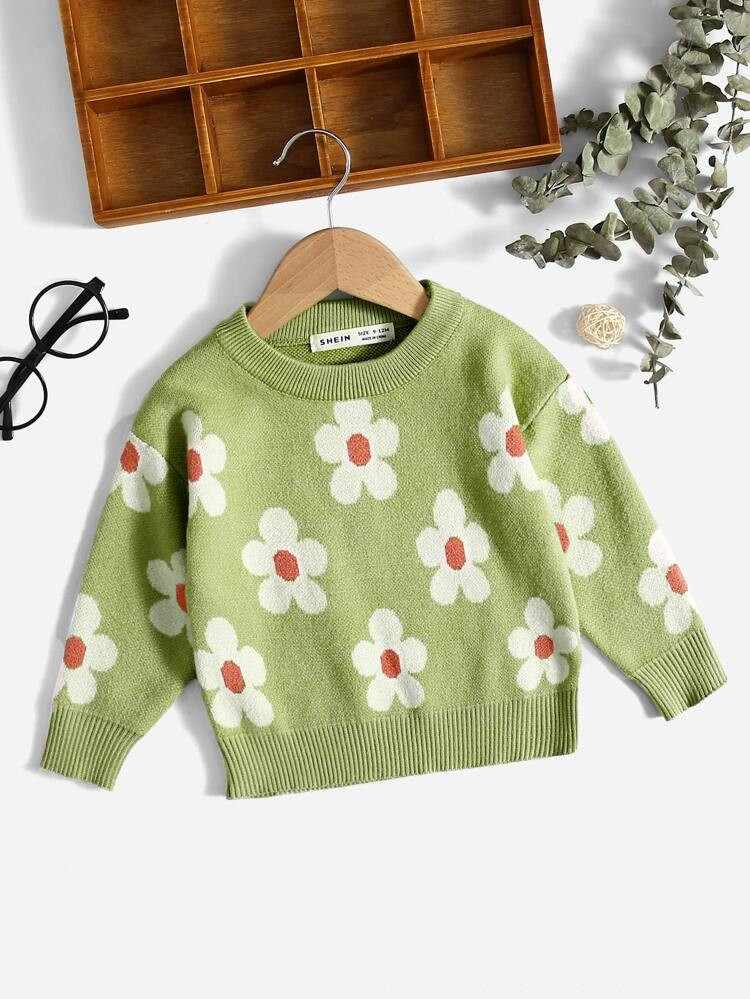 Baby Floral Pattern Sweater | SHEIN