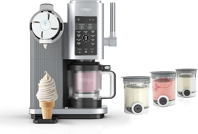 Ninja CREAMi Scoop & Swirl Ice Cream and Soft Serve Maker, Oprah's Favorite Things 2025, 13 Progr... | Amazon (US)