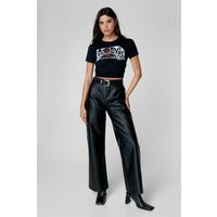 Nasty Gal Women's Essentials Faux Leather Trouser in Black | Size: 4 | NastyGal UK