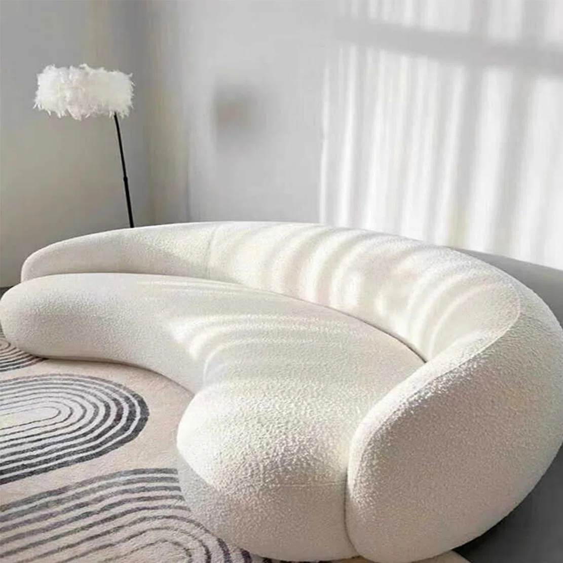 Comfort Zone Furniture.e Nordic Light Luxury Ins Wind Curved Creative Sofa Upholstered Sofa | Way... | Wayfair North America