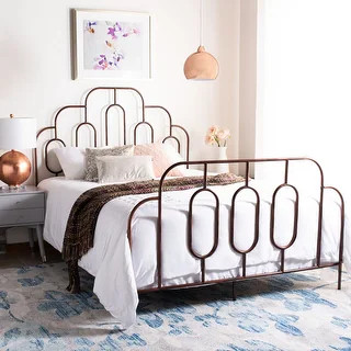 SAFAVIEH Paloma Retro Metal Bed - Antique Bronze - Full | Bed Bath & Beyond