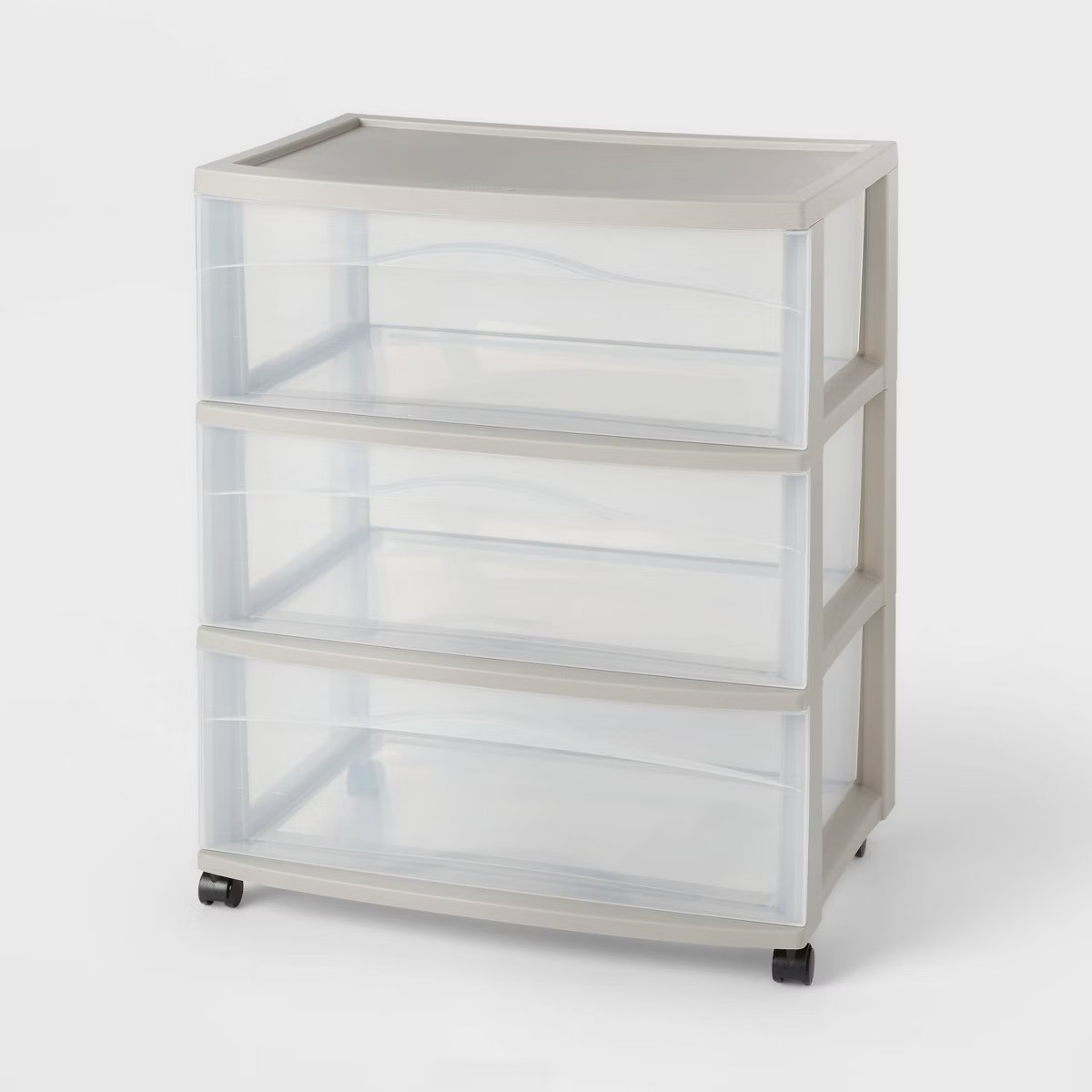 3 Drawer Wide Cart Gray - Brightroom™ | Target