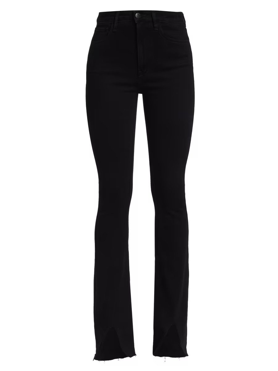 Maya High-Rise Straight-Leg Split Jeans | Saks Fifth Avenue