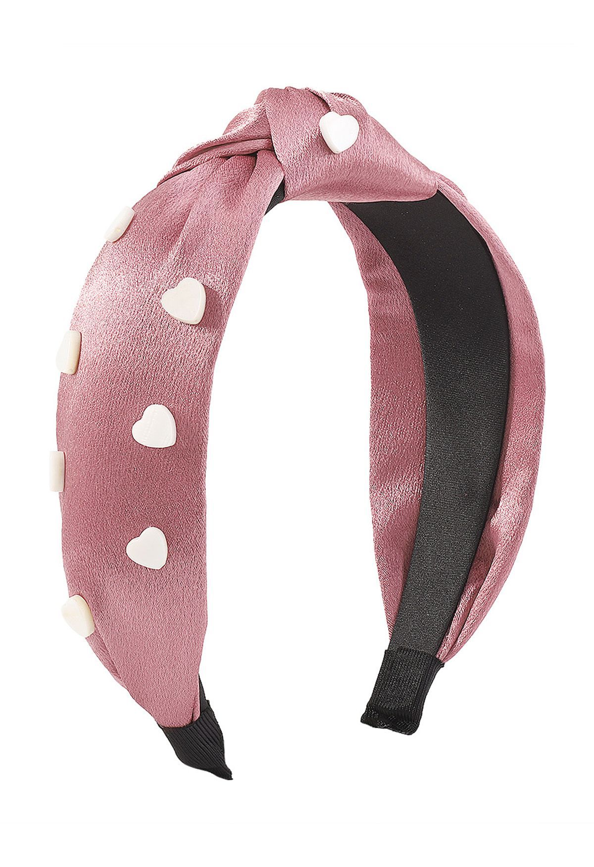 3D Heart Knotted Headband in Pink | Chicwish