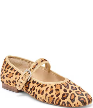 Dolce Vita Roslyn Leopard Print Calf Hair Mary Jane Ballet Flats | Dillard's | Dillard's
