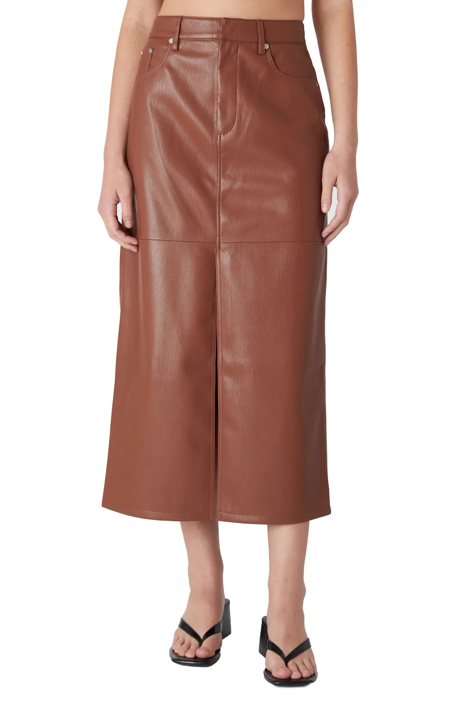 BLANKNYC Faux Leather Midi Skirt | Nordstrom | Nordstrom