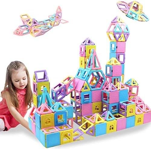 HLAOLA Magnetic Blocks 133PCS Upgrade Magnetic Building Blocks Magnetic Tiles Educational Toys Ti... | Amazon (US)