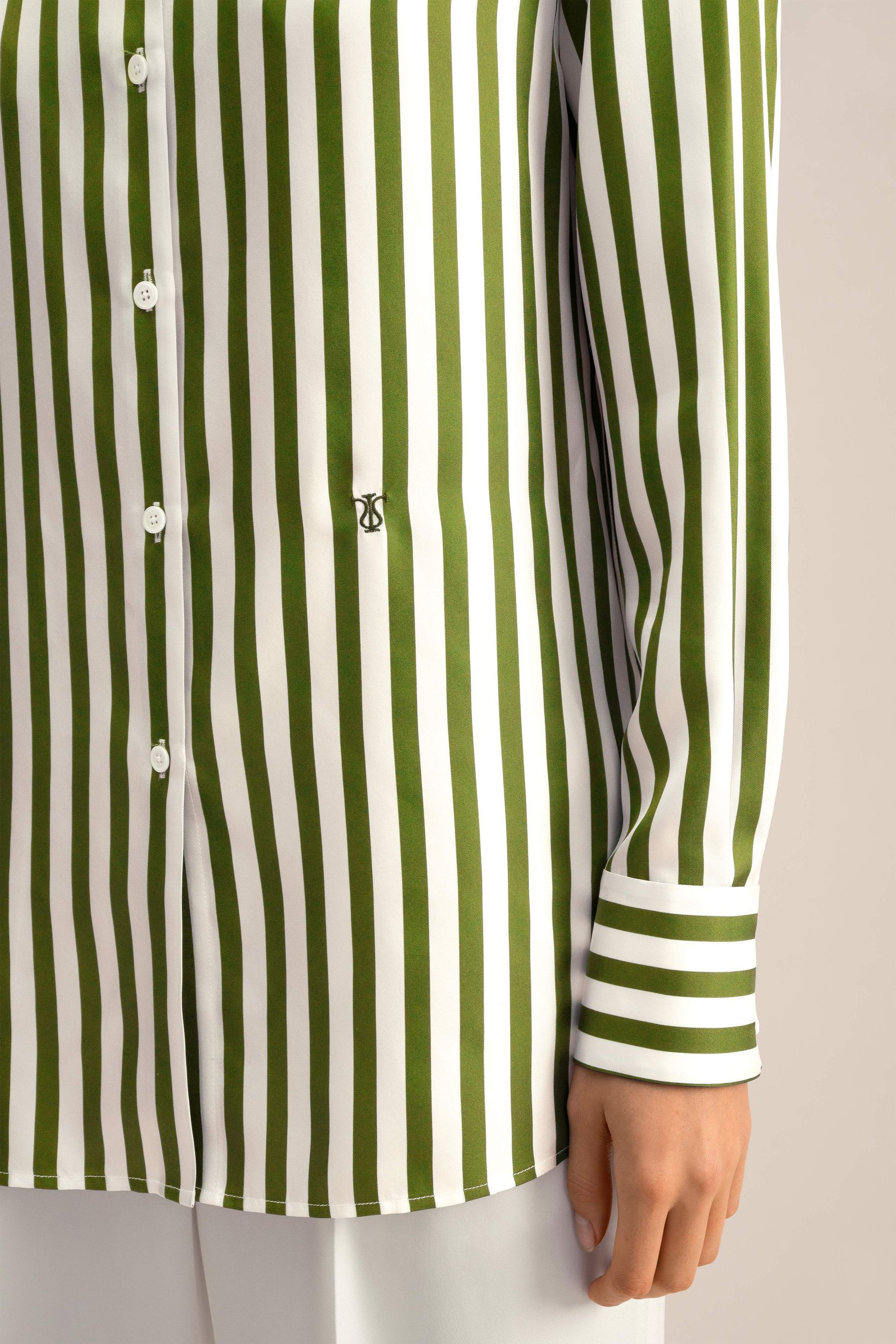 Amalfi Stripe Silk Shirt | LILYSILK
