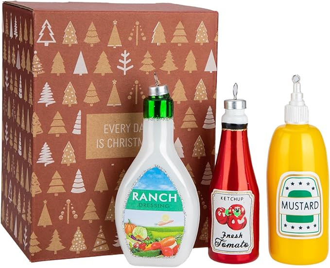 Every Day is Christmas Glass Blown Ornaments Cute Hand Made Figurines Tree Decoration, Ranch, Mus... | Amazon (US)