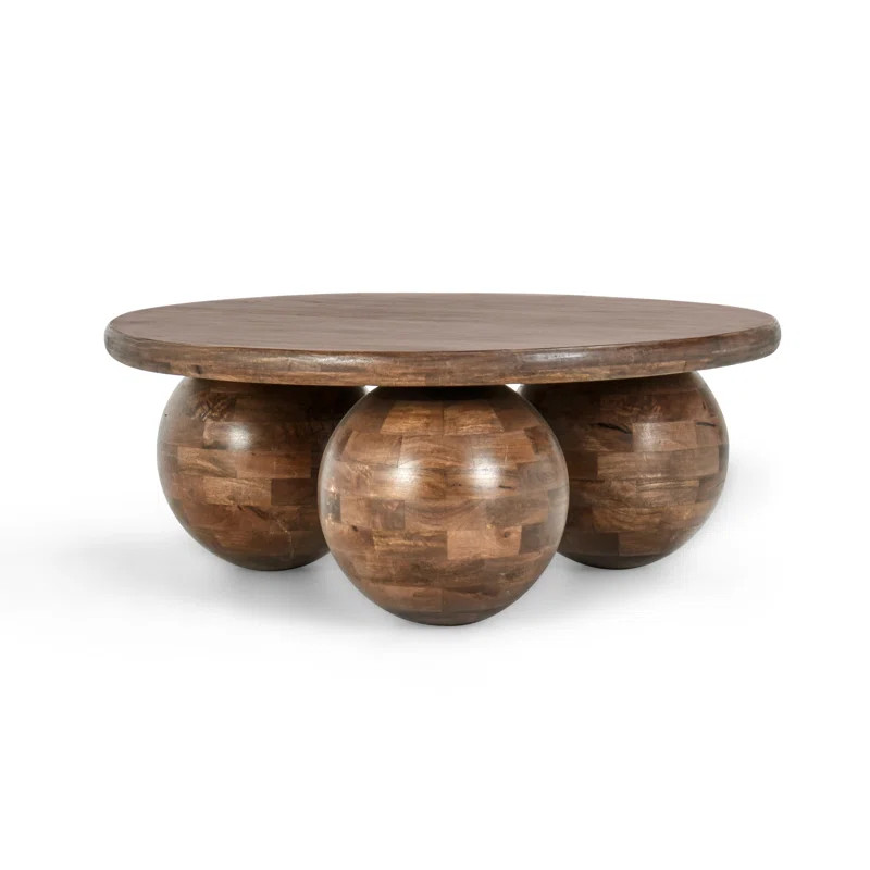Confida Solid Wood 3 Legs Coffee Table | Wayfair Professional