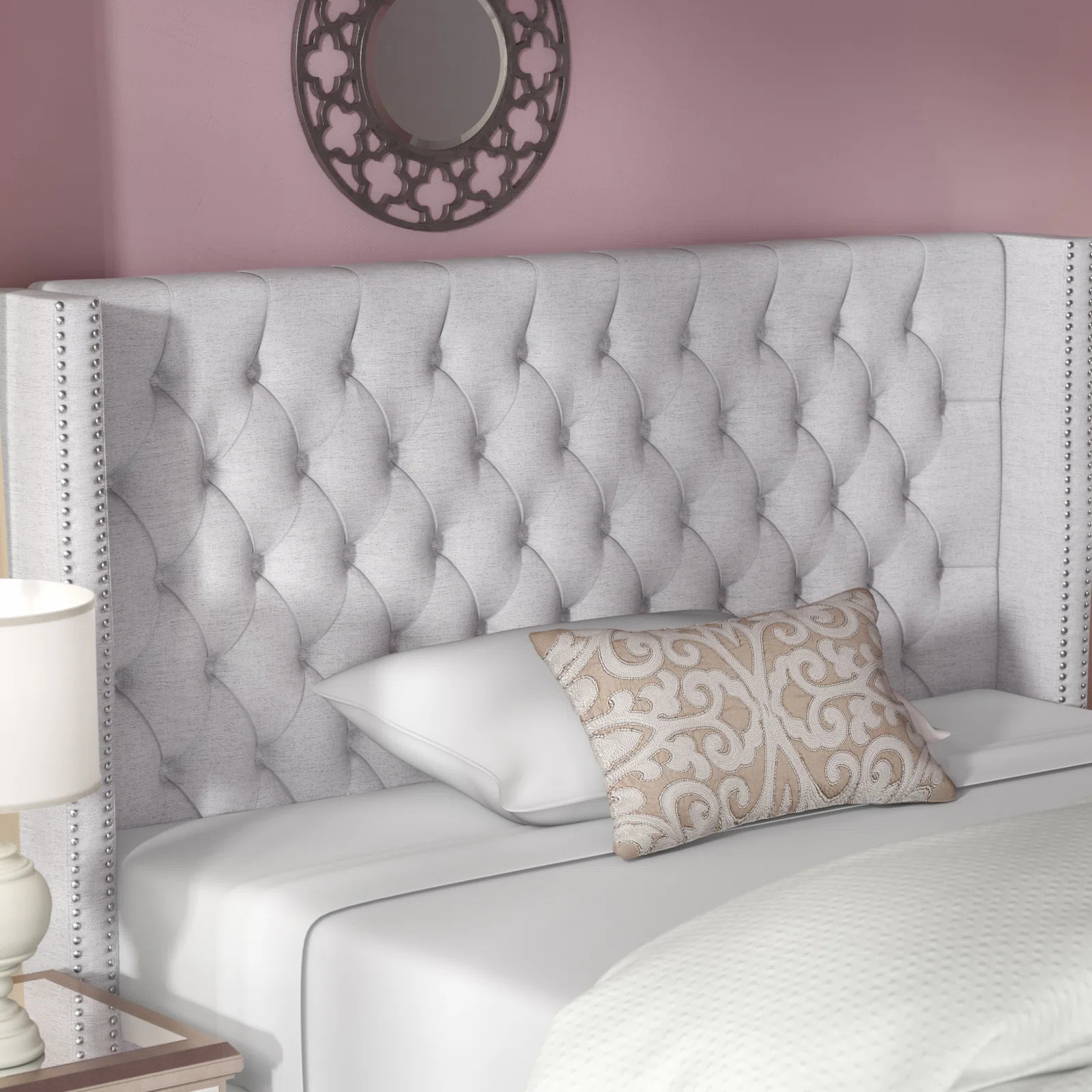 Candice Upholstered Wingback Button Tufted Headboard | Wayfair North America