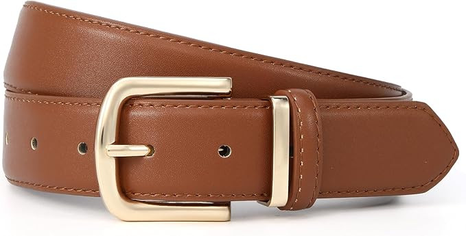 HOTWILL Women Suede Belt for Jeans Dresses Fashion Chunky Ladies Waist Belts with Gold Buckle | Amazon (CA)