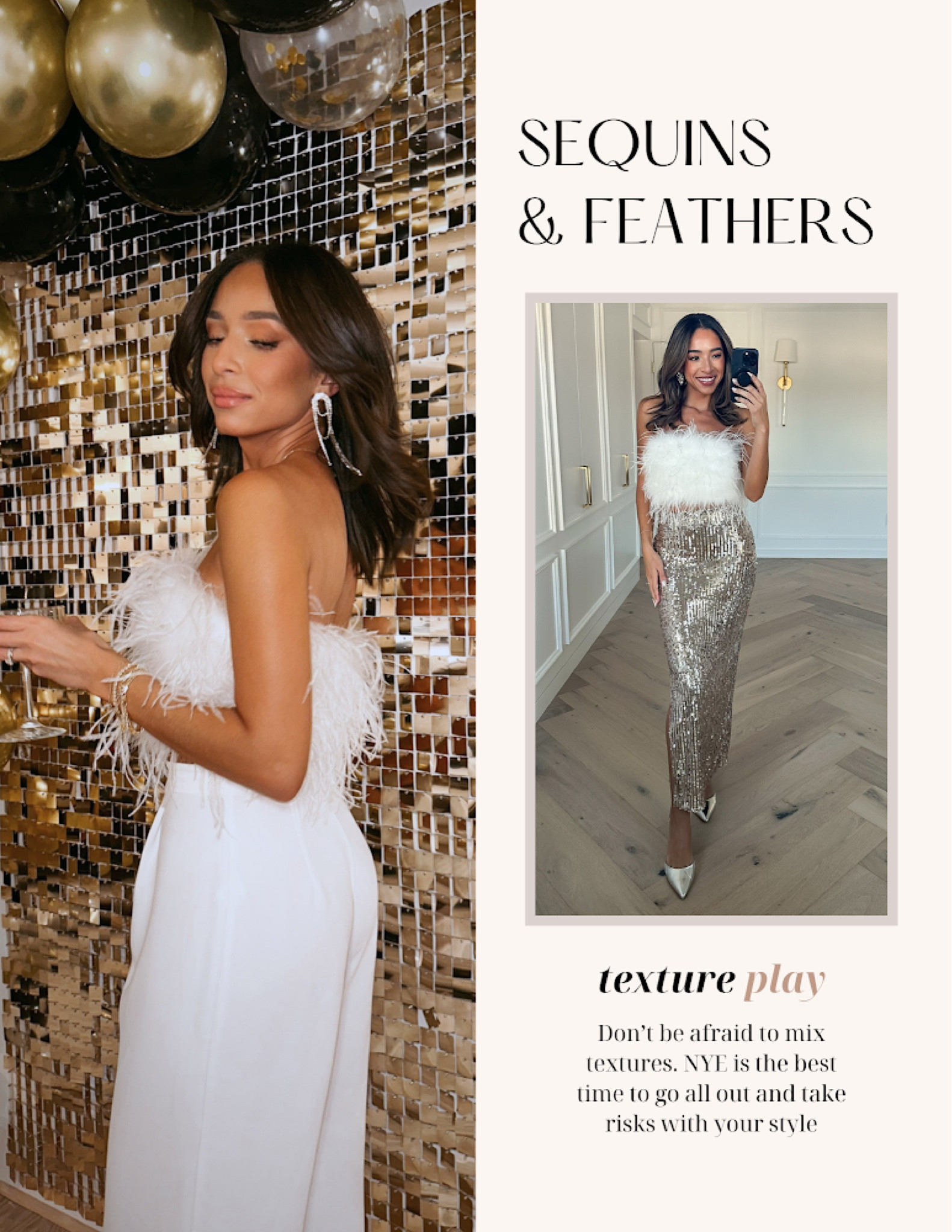 New Year’s Eve lookbook 🥂 


Holiday outfit 
New Year’s Eve outfit 
Sequin skirt outfit 
Festive outfit
Trouser outfit 
New year’s outfit 

#LTKSeasonal #LTKstyletip #LTKHoliday