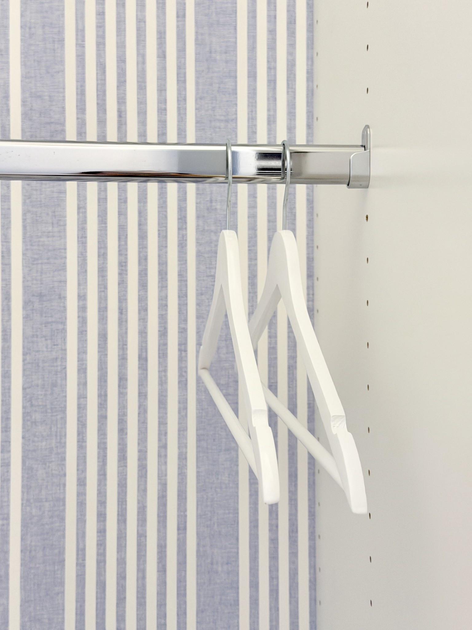 The Ikea pax hack that actually saves you money! I upgraded the basic white Ikea closet rods in my pax system closet to these gorgeous chrome rods with coordinating brackets. All I had to do was trim them to size, with a little hack saw, and install normally. The craziest part about this upgrade is that these high end looking rods cost less than the cheap plastic looking ones that you get from Ikea. I also grabbed these white wooden hangers for a luxury walk in closet upgrade

#LTKSaleAlert #LTKFindsUnder50 #LTKHome