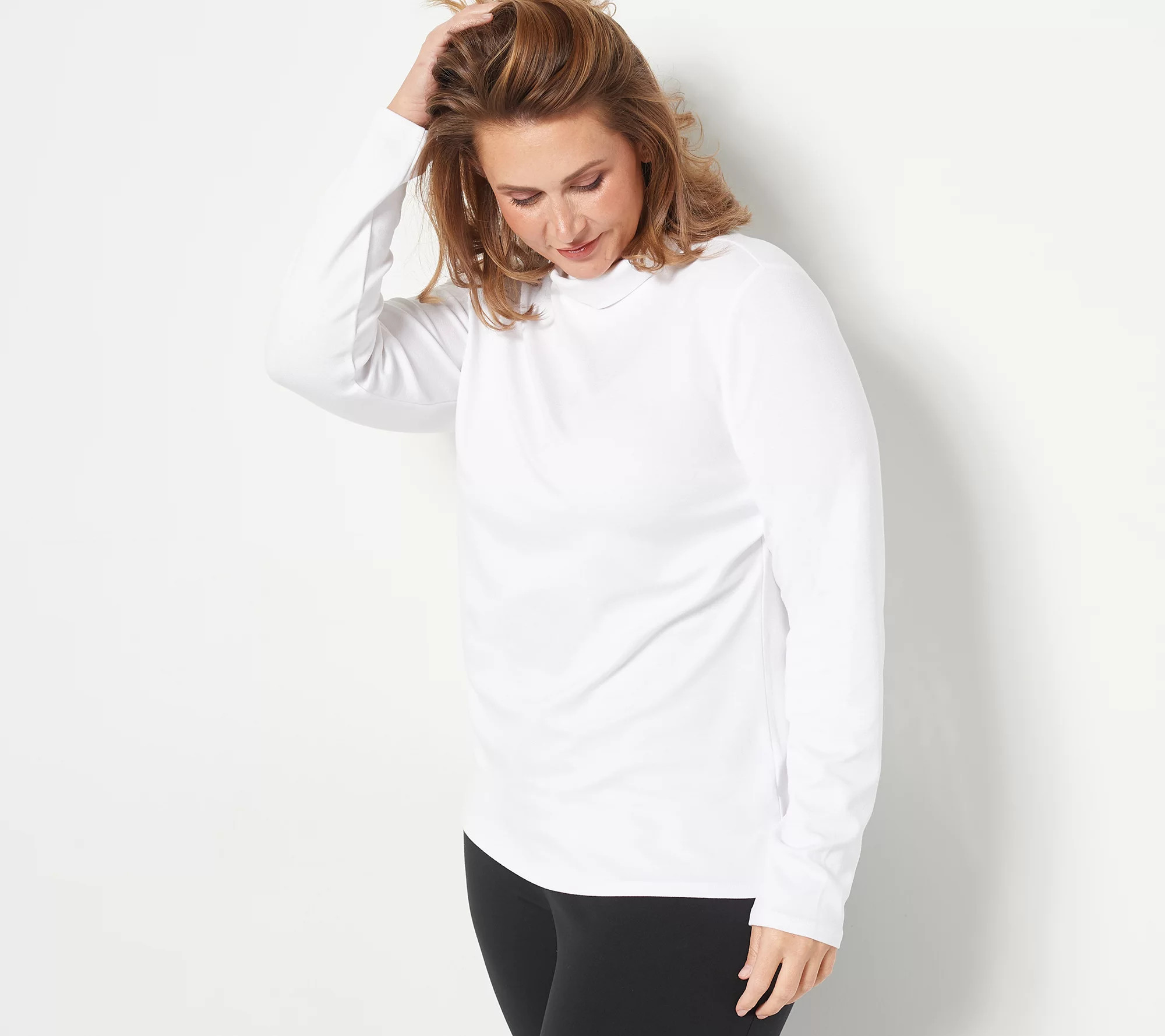 Girl with Curves Knit Crepe Essentials Turtleneck - QVC.com | QVC