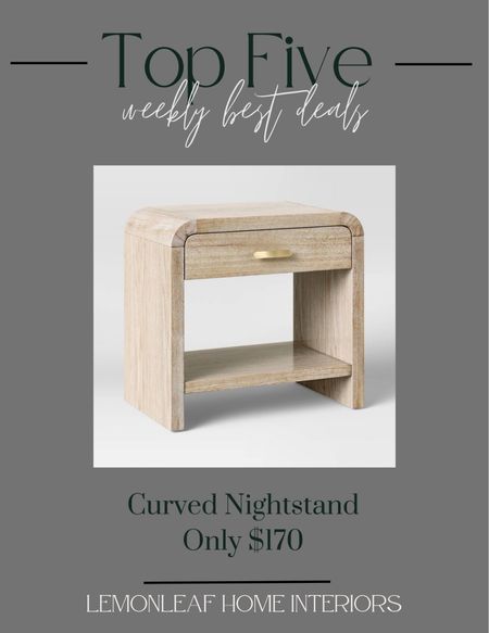 This curved, neutral wood nightstand from Target is so good! A nice touch of modern for your bedroom 



#LTKhome #LTKstyletip #LTKfindsunder100