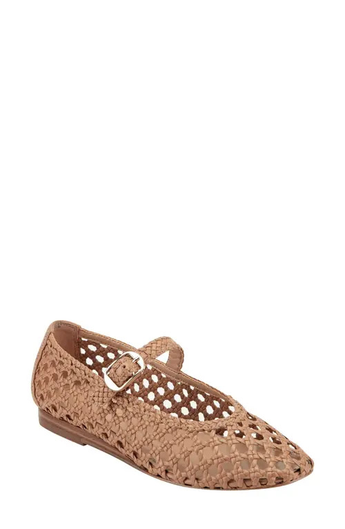 Marc Fisher Evonna Mary Jane Flat in Medium Natural at Nordstrom, Size 8.5 | Nordstrom