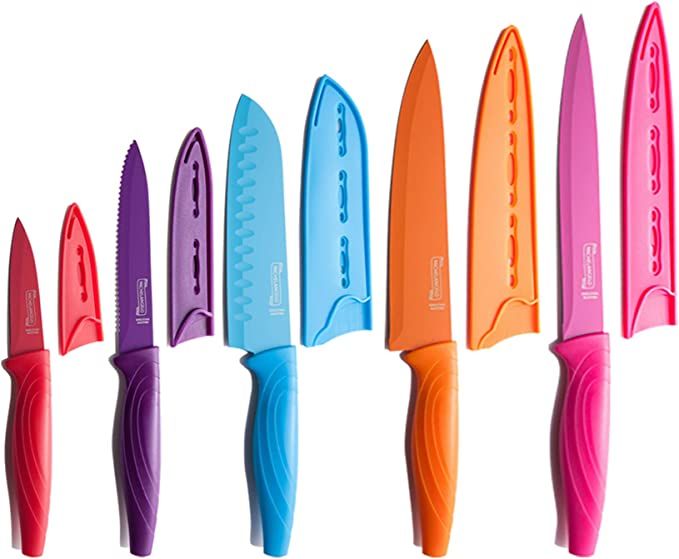 MICHELANGELO Kitchen Knife Set 10 Piece, High Carbon Stainless Steel Kitchen Knives Set, Knife Se... | Amazon (US)