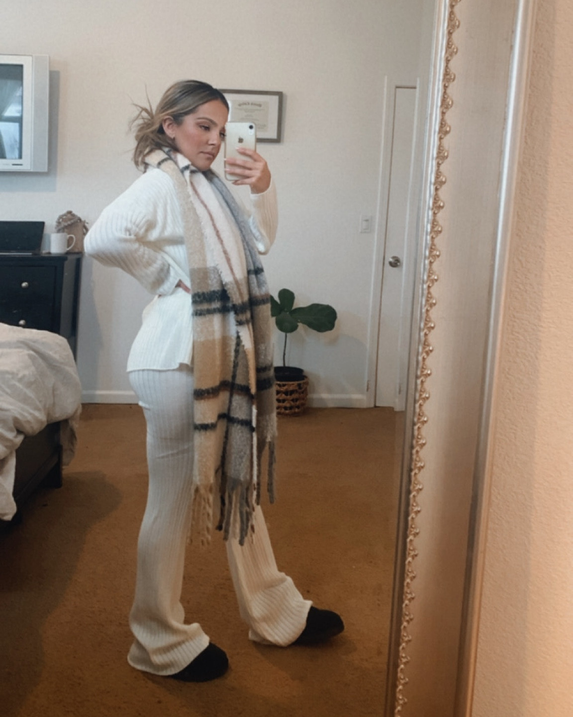 Steve Madden scarf, ugg classic ultra mini , nasty gal lounge set
