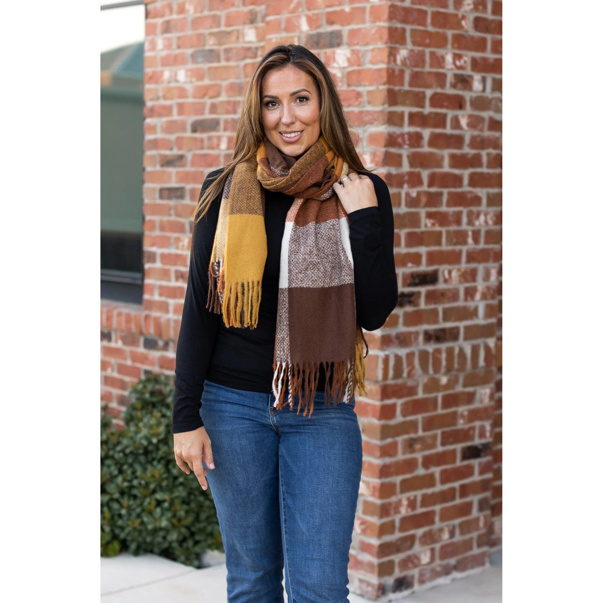 Ready to Ship | Colorful Plaid Knit Scarf Collection The Trinity | Casual Chic Boutique