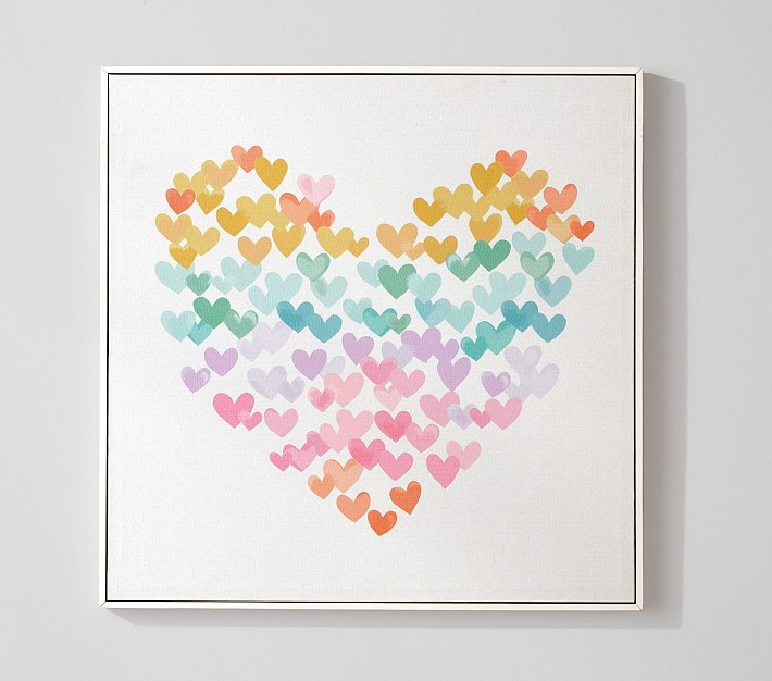 Watercolor Heart Wall Art | Pottery Barn Kids