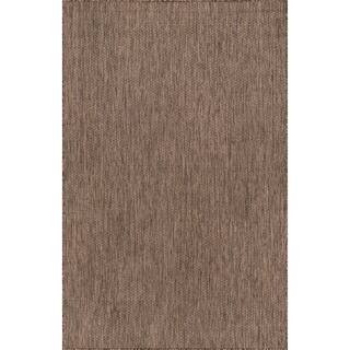 Unique Loom Outdoor Solid Light Brown 5' 0 x 8' 0 Area Rug 3128947 - The Home Depot | The Home Depot