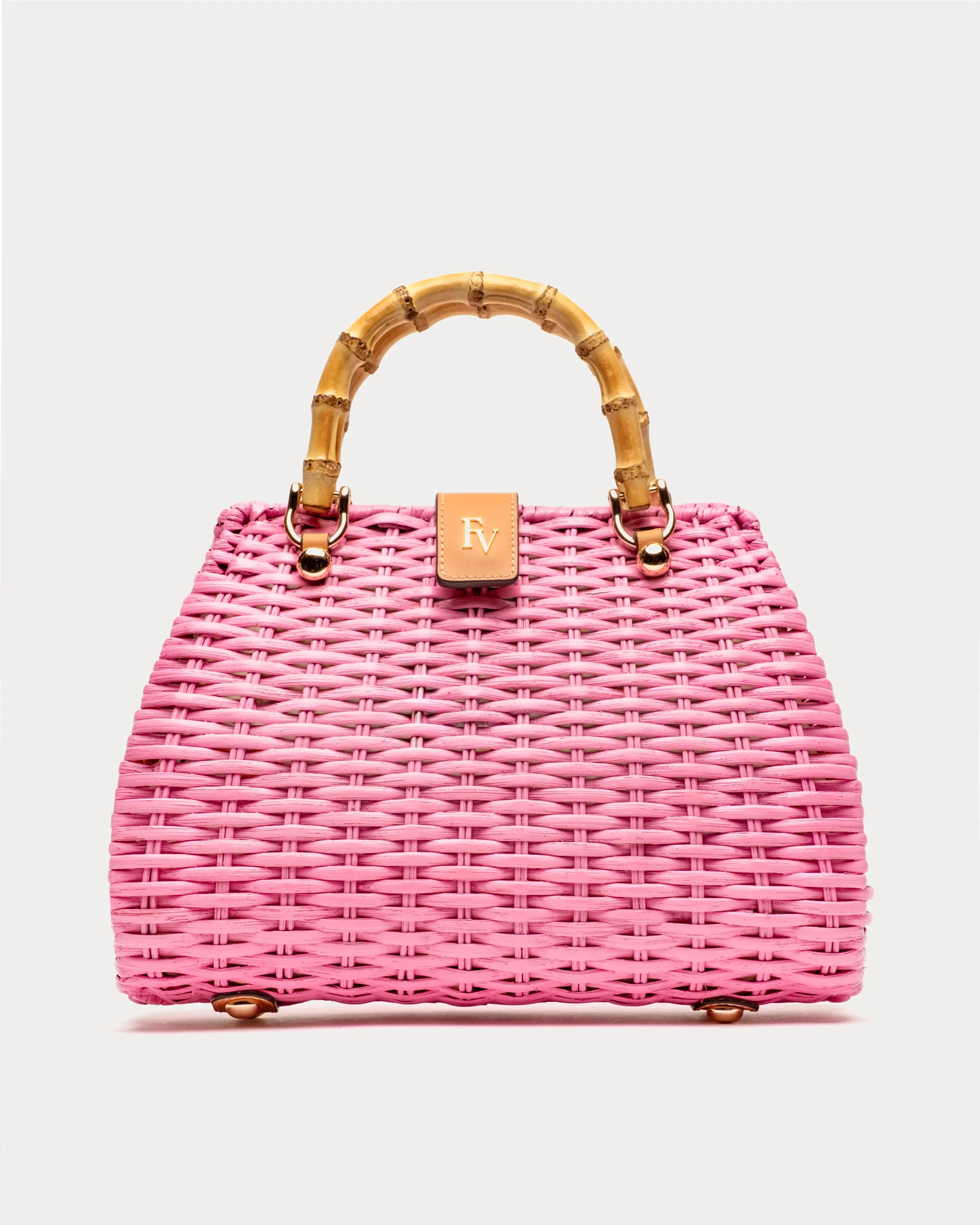 Rooster Wicker Basket - Pink | Frances Valentine