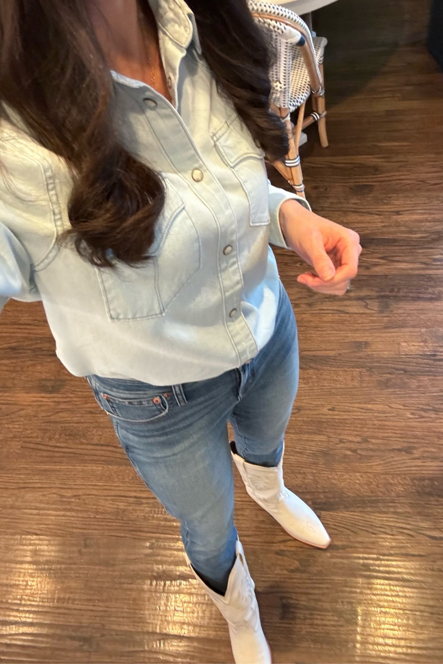 Last night’s denim on denim look for a Lyle Lovett concert. We may have been the youngest people there, but these boots garnered lots of compliments.

#LTKshoecrush #LTKstyletip