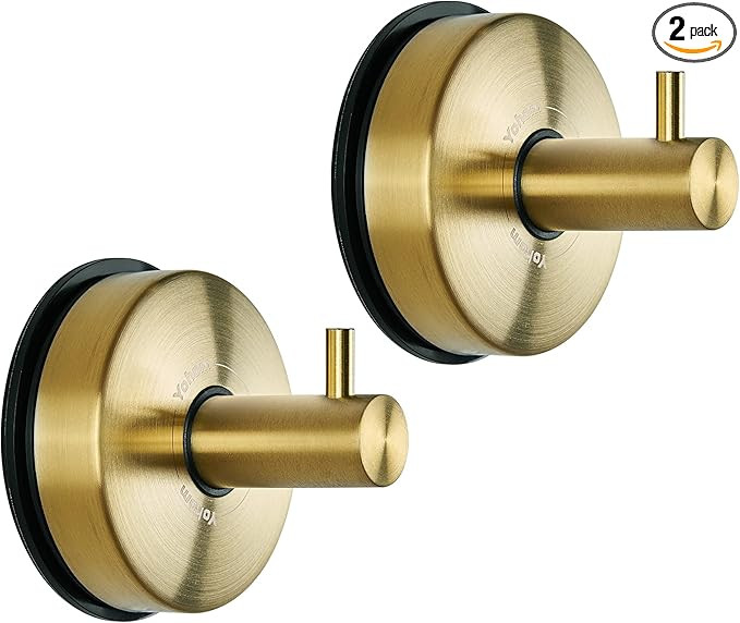 YOHOM Suction Cup Hooks for Shower Towel Holder Stainless Steel Vacuum Bathroom Shower Hook Sucti... | Amazon (US)