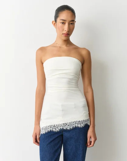 Strapless Lace Trim Top | Glassons (Australia)