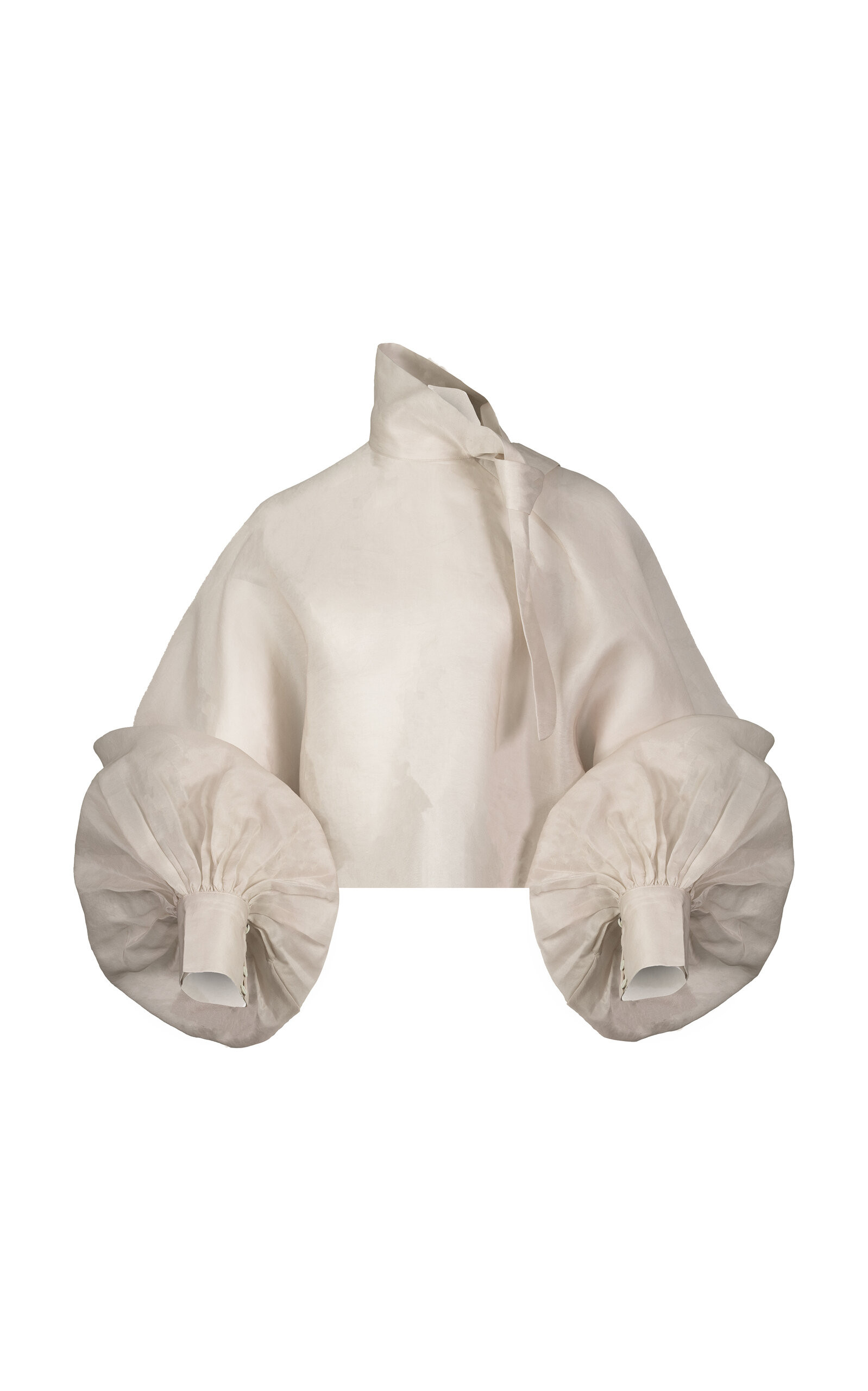 Pearl Tie-Up Silk Top | Moda Operandi (Global)