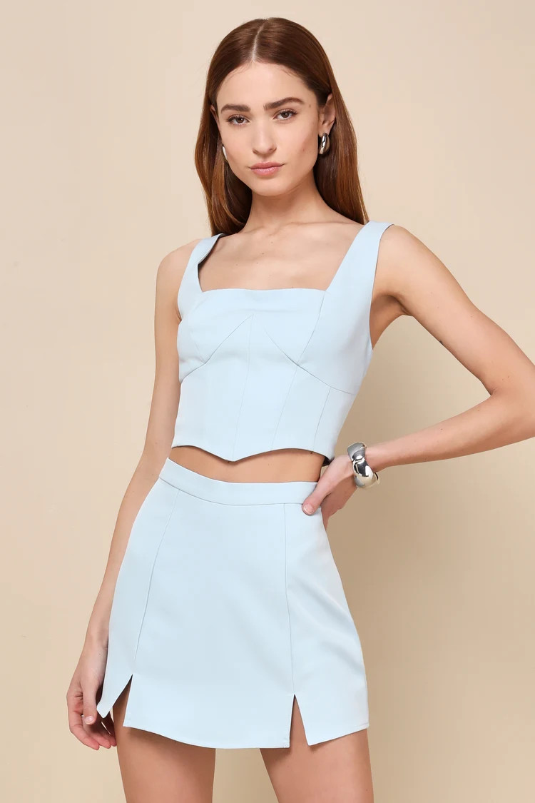 Sensational Always Light Blue Mini Skort | Lulus