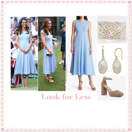 Kate Middleton blue Emilia Wickstead look for less 