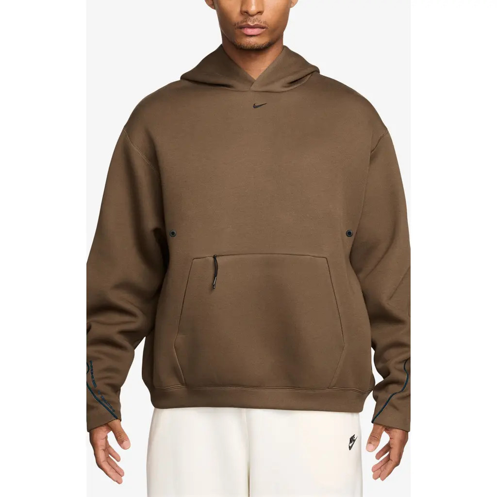 Nike Oversize Hoodie in Mosswood Brown/Black at Nordstrom, Size Large R | Nordstrom