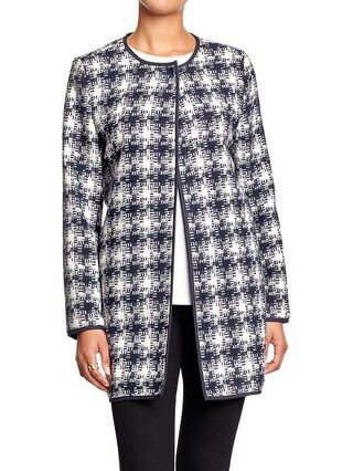 Old Navy Womens Patterned Tweed Jackets - Blue combo | Old Navy US