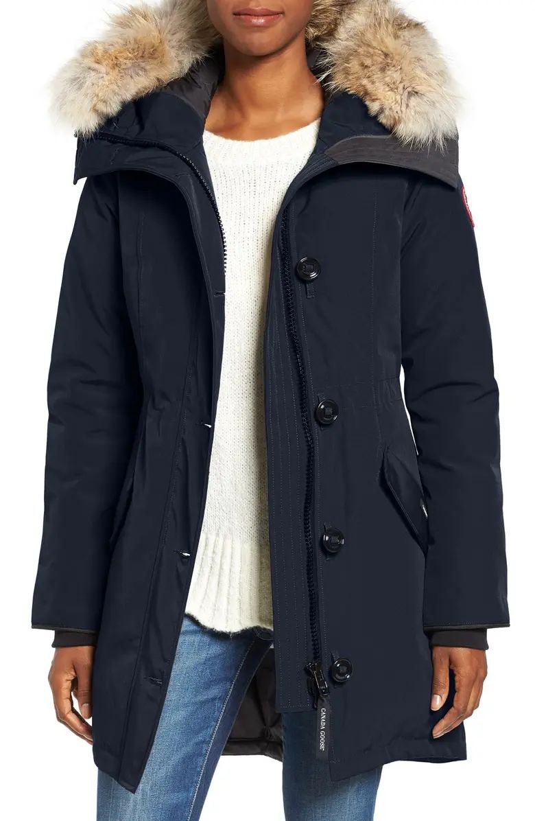 Rossclair Genuine Coyote Fur Trim Down Parka | Nordstrom Canada