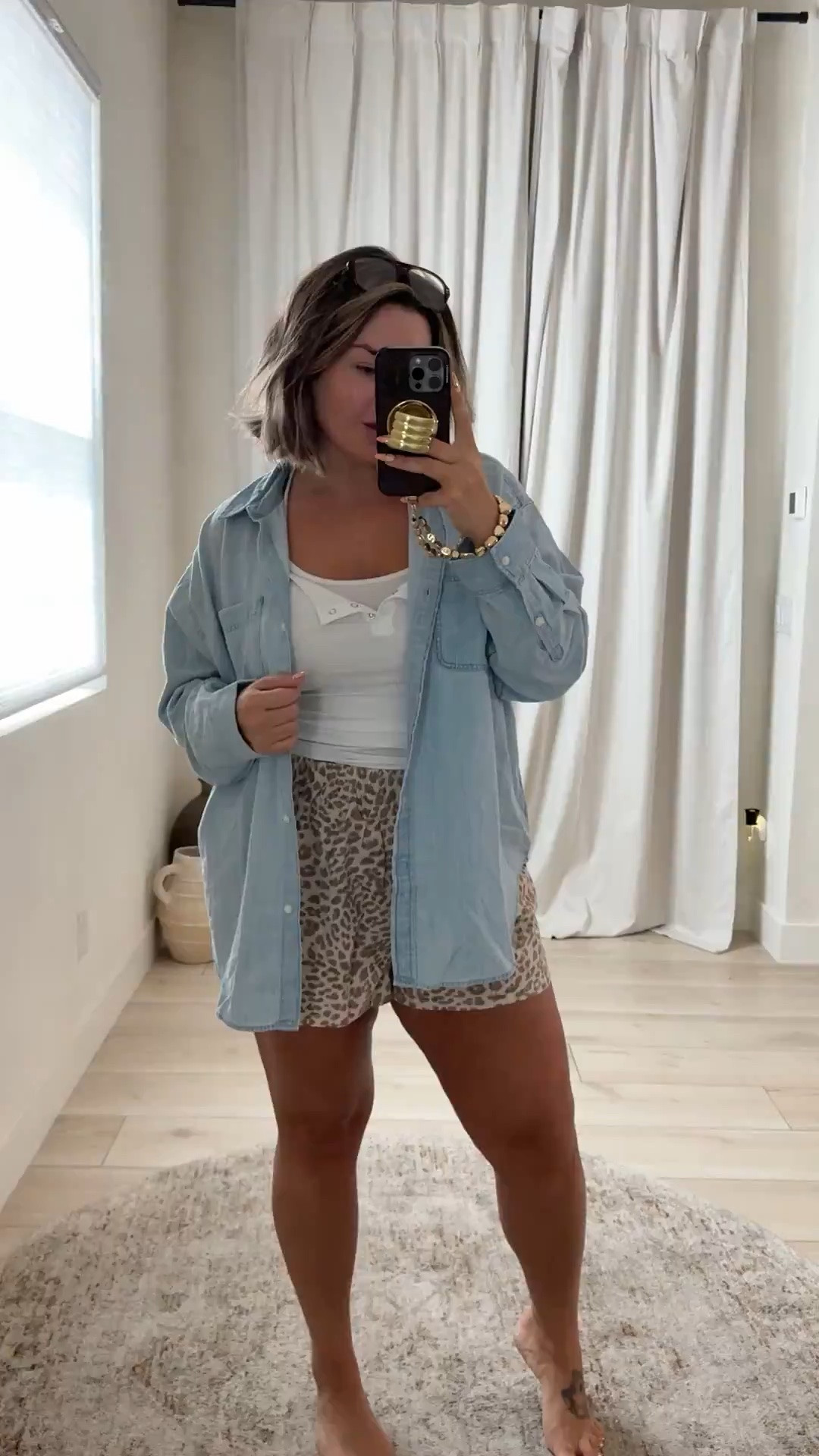 Denim M 
Tank L but would do a M 
Shorts L

Comment SHOP below to receive a DM with the link to this post on my LTK ⬇ https://liketk.it/6idON

https://liketk.it/6idON