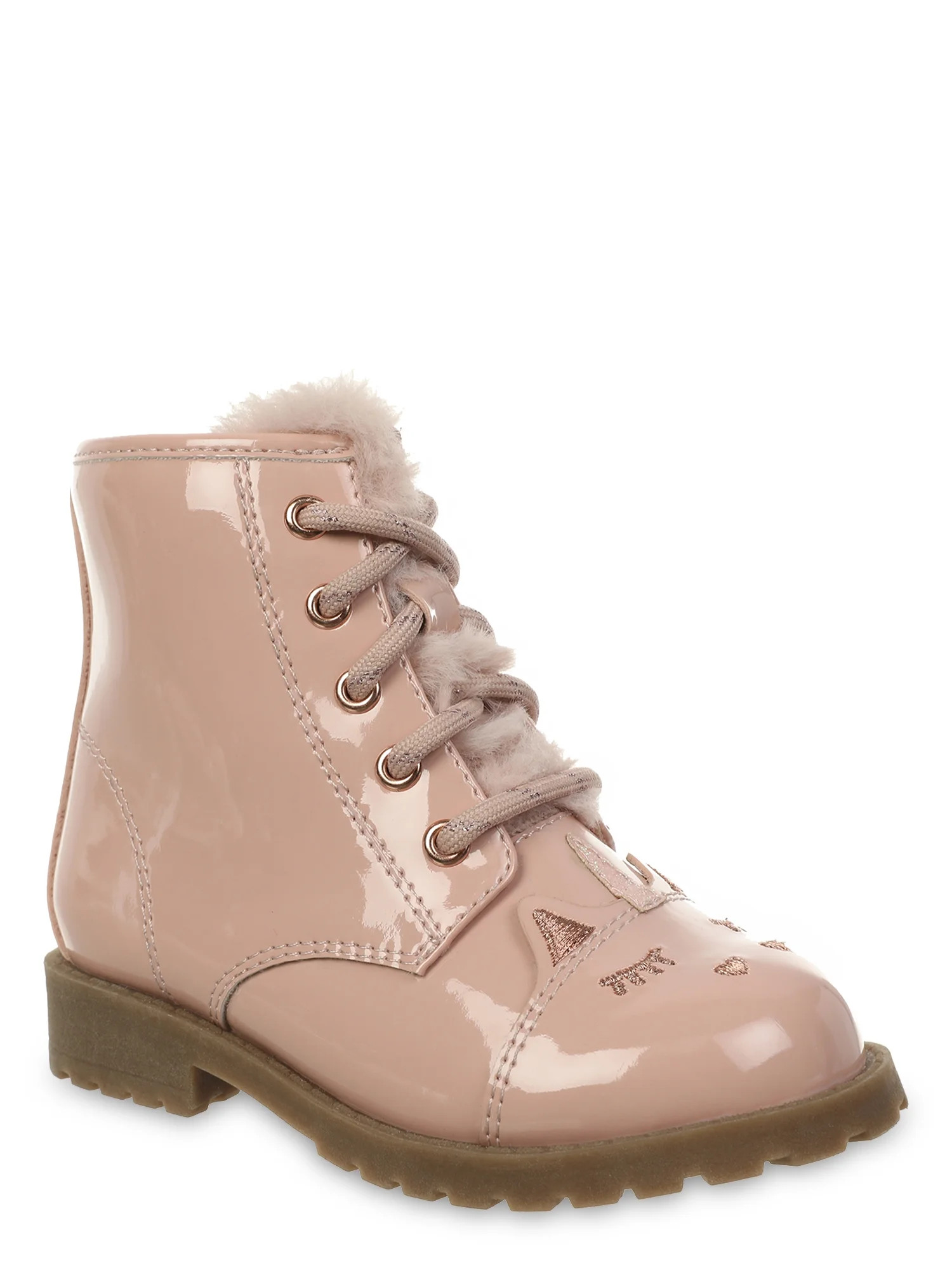 Wonder Nation Toddler Girl Critter Lace-up Moto Boot, Sizes 7-12 | Walmart (US)