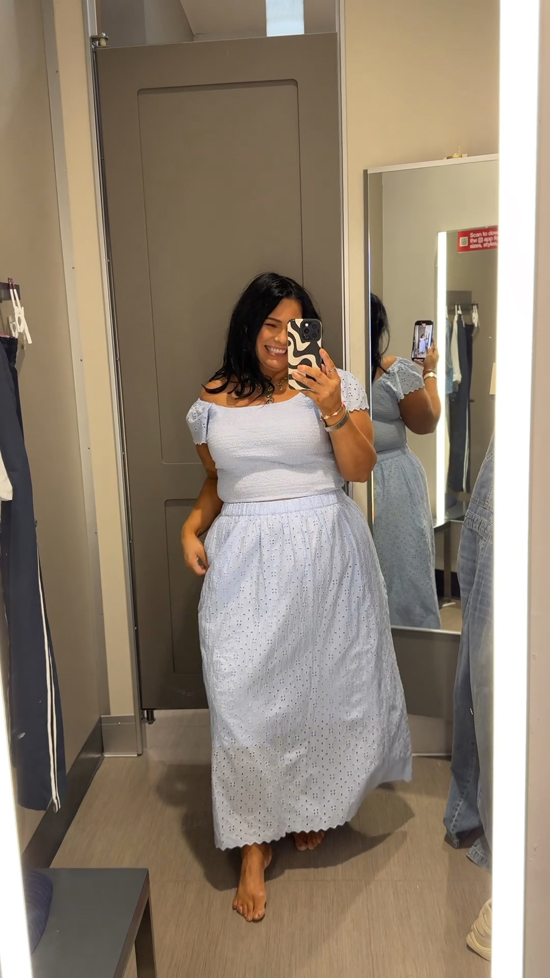 Plus size spring and Easter two piece dress off the shoulders maxi skirt with eyelet details light blue. I’m a size 16, I bought the XL too and they only had XXL in bottom but it still fit great! 

#LTKSeasonal #LTKFindsUnder50 #LTKPlusSize