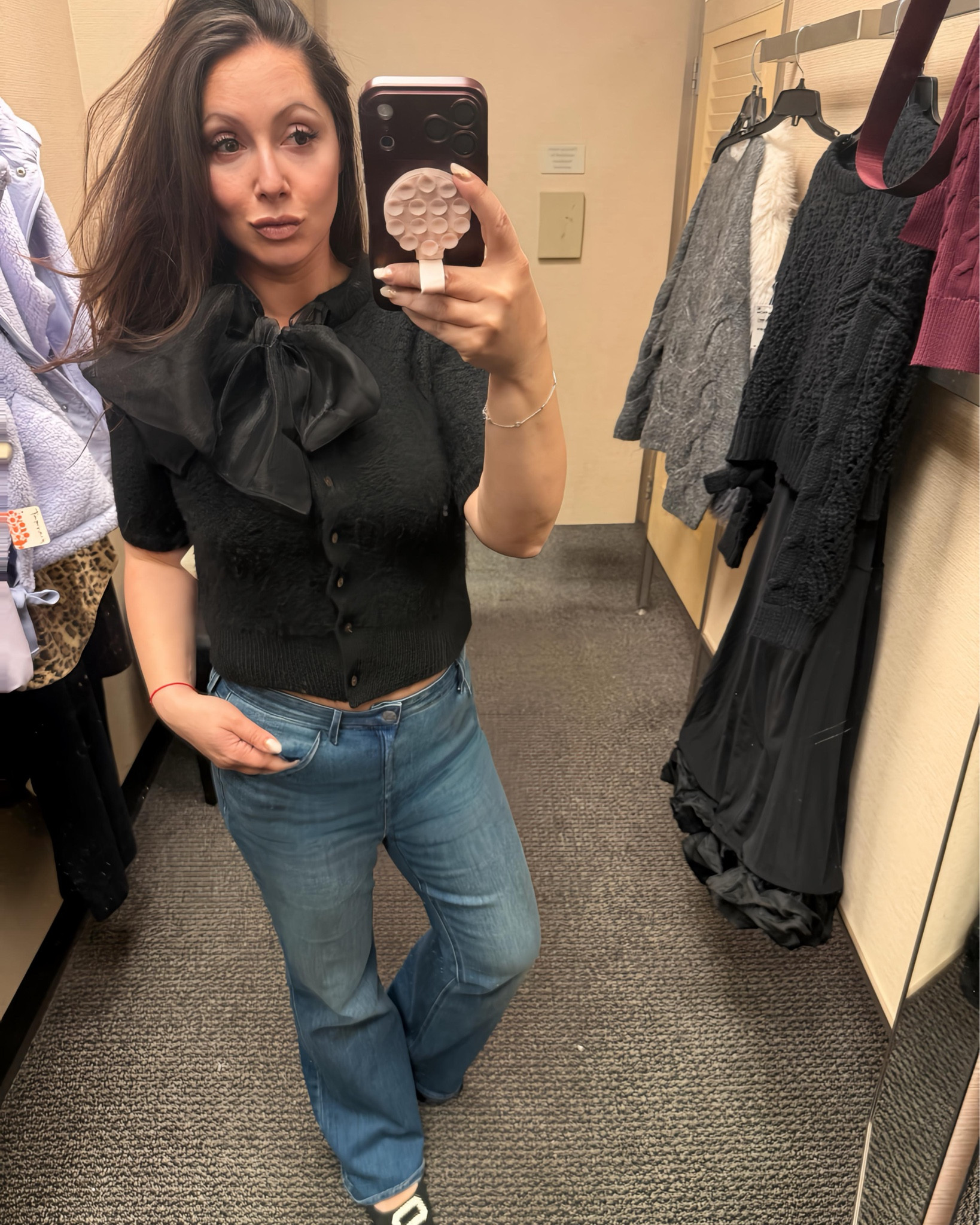 Love this short sleeve cardigan by ASTR the label! This one is now on sale in black and white! Love this look! In general I been loving short sleeves on sweater and the bow just makes it stand out even more! 
Now on sale in black and white

#LTKSeasonal #LTKStyleTip #LTKHoliday