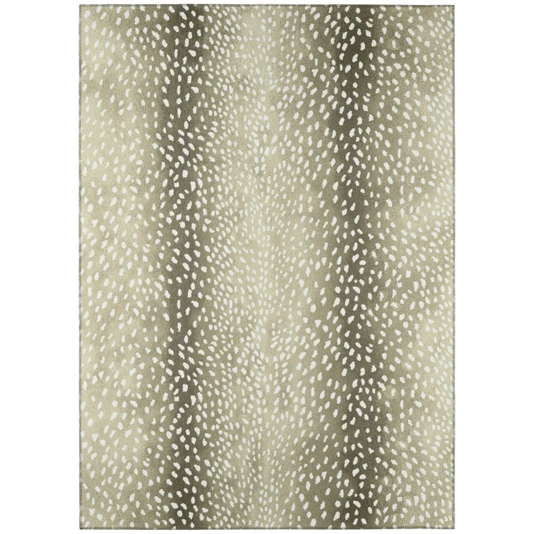 Safari Beige Gazelle Animal Print 3' x 5' Non-Skid Area Rug | Walmart (US)