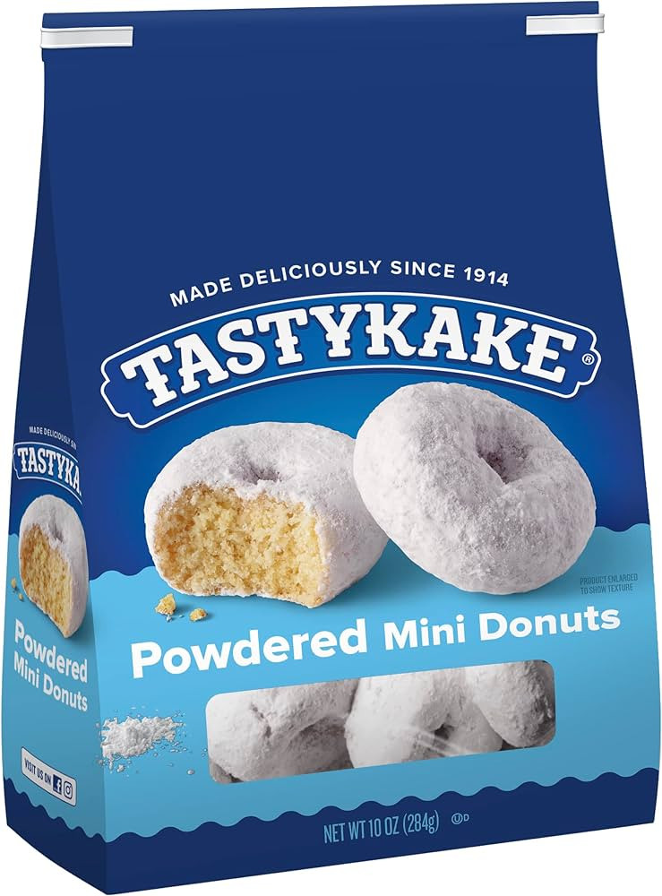 Tastykake, Powdered Sugar Mini Donuts, 10 oz | Amazon (US)