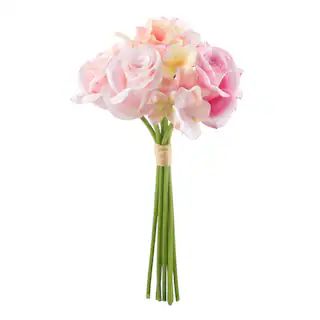 Pink, Peach & Yellow Rose, Hydrangea & Ranunculus Bundle by Ashland® | Michaels Stores
