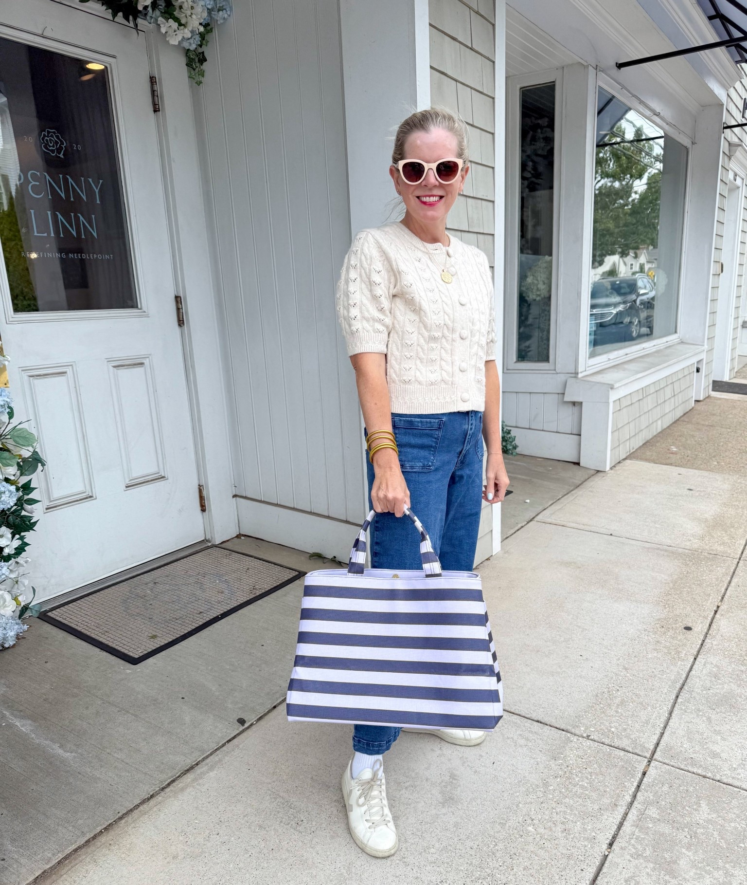 This fabulous tote is a spacious bag that can fit all of your beach essentials or as a travel bag on a flight. This colorful and vibrant stripe is sure to be a favorite accessory! 

#LTKTravel #LTKSeasonal #LTKOver40