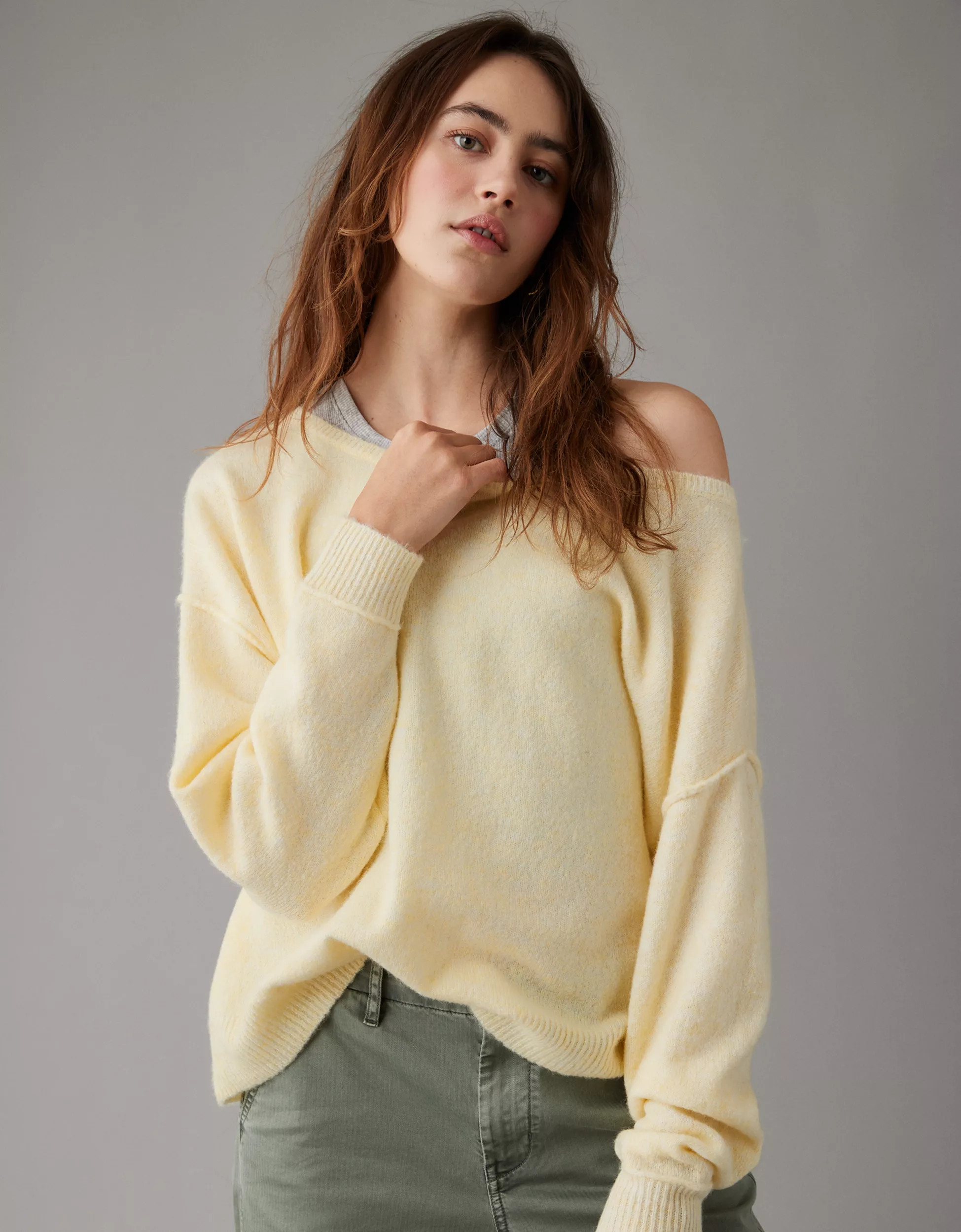 AE Whoa So Soft Ballet-Neck Sweater | American Eagle Outfitters (US & CA)