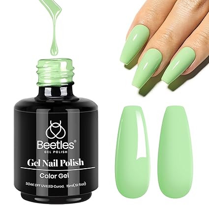 Beetles Gel Nail Polish, 1 Pcs 15ml Fall Green Soak Off Gel Polish Nail Art Manicure Salon DIY Na... | Amazon (US)