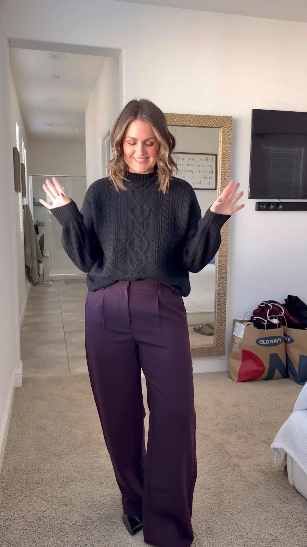 Old Navy on sale!! 10/10 recommend stocking up!

Cable knit sweaters, medium (size down)
Fleece sweaters, large Jeans, 12 (curvy fit)
Trousers, 12 (I also have 14 for a longer length)
Coat, medium (size down)
Striped button down, large Loungewear pants, large Shoes, 10 (true to size)


size 12, midsize, curvy jeans, fall outfit, fall fashion, closet staples, elevated basics, Courtney Hamiltonn

#LTKFindsUnder100 #LTKSaleAlert #LTKMidsize